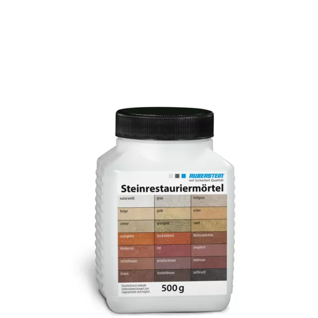 Ruberstein®  Steinrestauriermörtel sand in  500g Dose / Sandstein reparieren