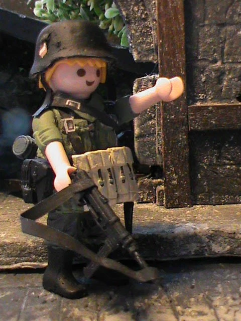 PLAYMOBIL CUSTOM BANDERA División Azul WW2 EJERCITO ESPAÑOL Soldado no
