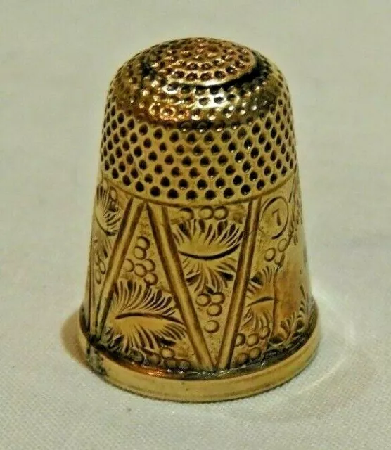 Antique 14K Yellow Gold Sewing Thimble - 4.0 Grams!