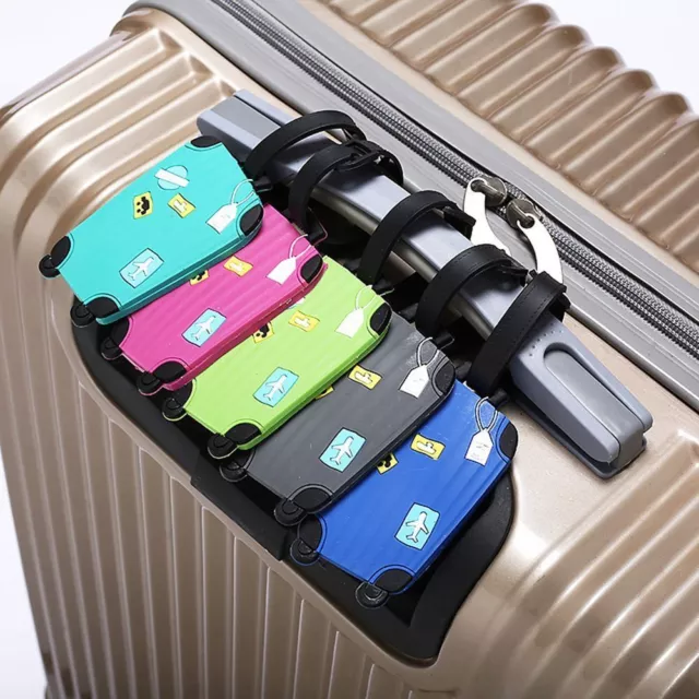 Cute Cartoon Silicone Luggage Tag Baggage Suitcase Name ID Tags Suitcase Labels