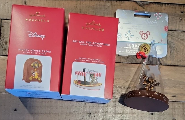 🔥 Disney Mickey Mouse Tree Ornament Lot Sketchbook Hallmark Jungle Cruise New🎄
