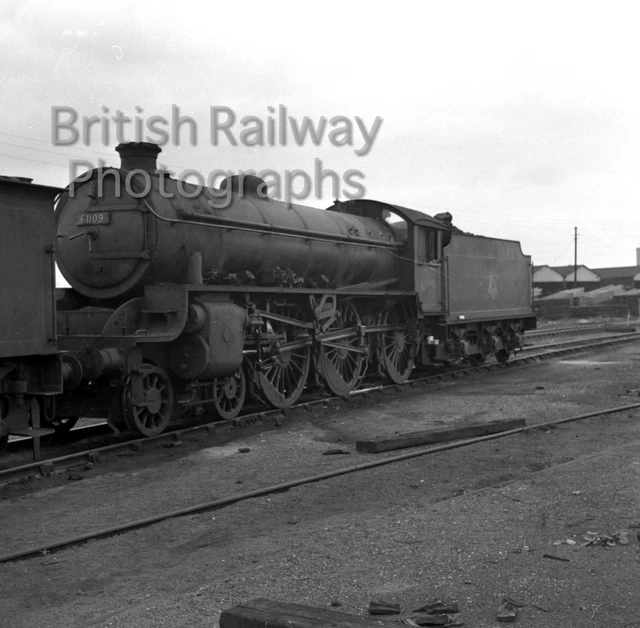 Larger Negative BR British Railways Steam Loco 61109 Class B1 Stratford 1950's