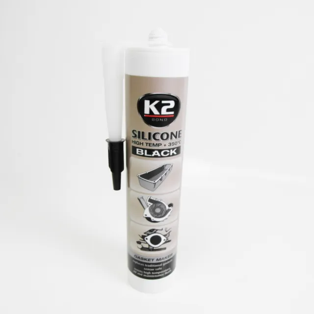 K2 Silikon Dichtmasse schwarz + 350°C 300g B200 Hochtemperatur
