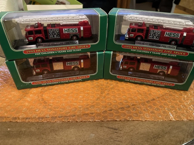 1999 HESS MINIATURE FIRE TRUCK  - NEW in BOX. Lot Of 4!!!!