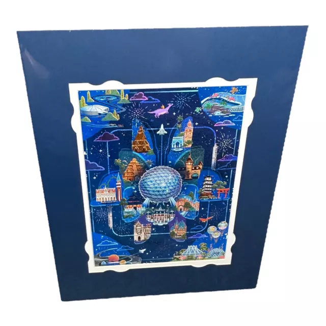 2022 Disney Parks Walt Disney World Epcot 40th Anniversary Print By Joey Tsao