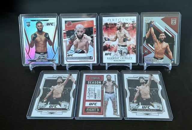 (7) 2021 Chronicles Ufc Khamzat Chimaev Rc Rookie Lot W/Pink Parallel Legacy Rc