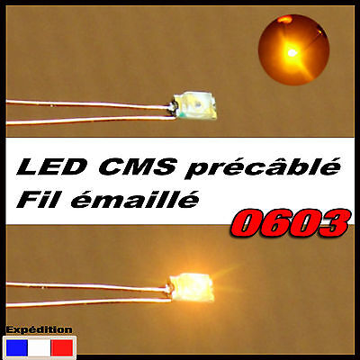 C151# LED CMS pré-câblé 0805 orange fil émaillé 5 à 20pcs orange prewired LED 