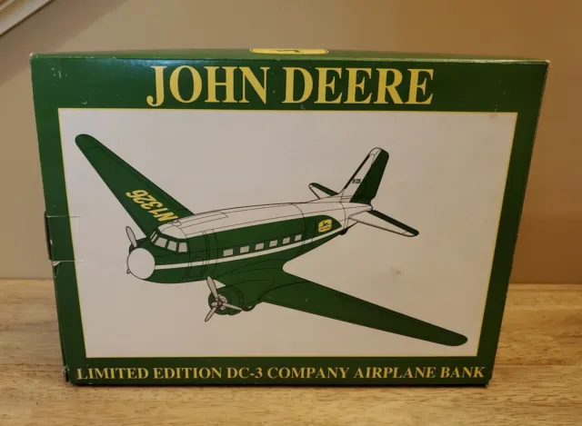 1994 Spec Cast John Deere Limited Edition DC 3 Company Airplane Bank NEW