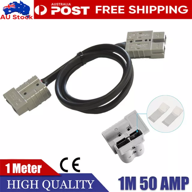 Power Cable 50A For Anderson Plug Extension 50 AMP 12v Solar Charging Connector