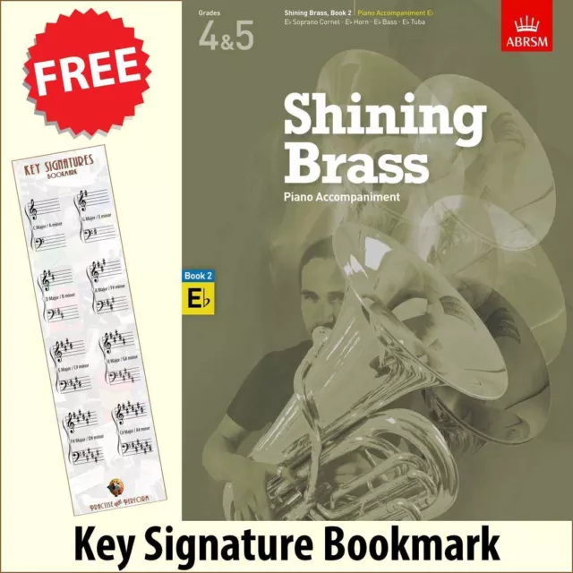 Shining Brass 2 Eb Piano Accompaniment Music Book + FREE Key Signature Bookmark