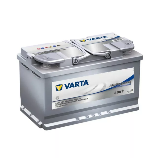 Batterie décharge lente AGM Varta LA80 12v 80ah