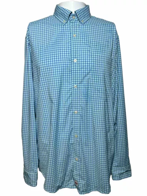 Vineyard Vines Performance Classic Fit Murray LARGE Shirt Blue Check