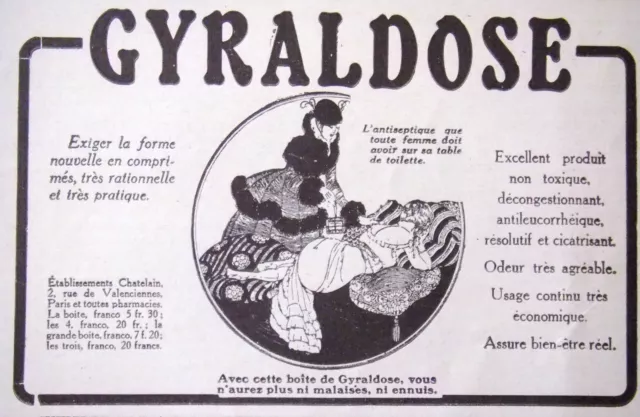 Publicité Gyraldose Comprimés L'antiseptique Que Toute Femme Doit Avoir