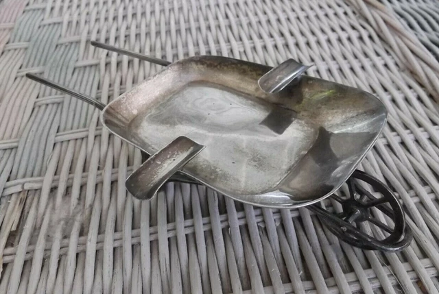 Mid Century Maciel Mexico Sterling Silver Wheel Barrow Ashtray Ash Tray