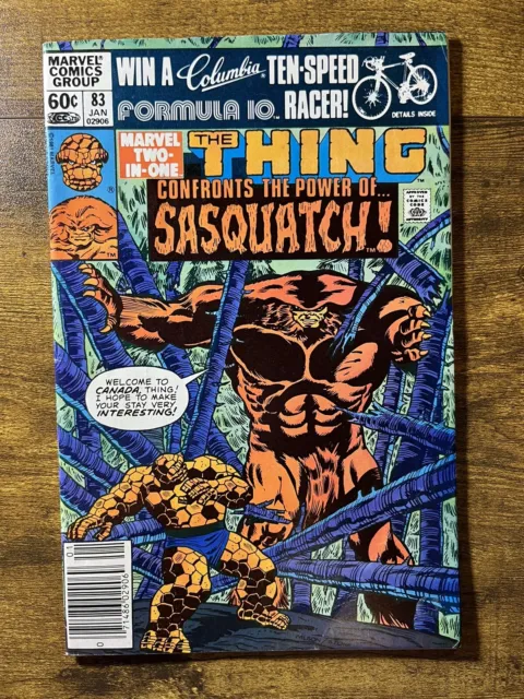 Marvel Two-In-One 83 Newsstand The Thing & Sasquatch Marvel Comics 1982