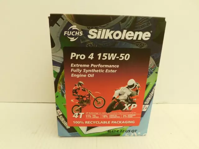 Fuchs Silkolene Pro 4 15W-50 XP 4 Ltr + 10W-40 4 Ltr + 10W-50 4 Ltr + 5W-40 4 Lt