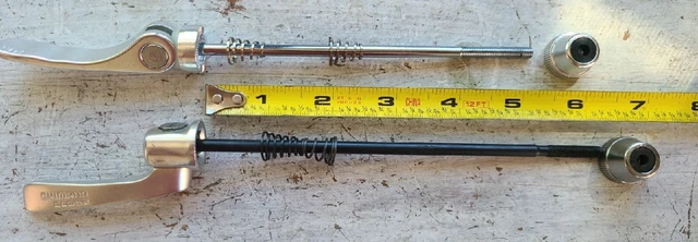 Vintage Shimano Quick Release/ Skewer Set Rear Also Includes Unbranded Skewer FR