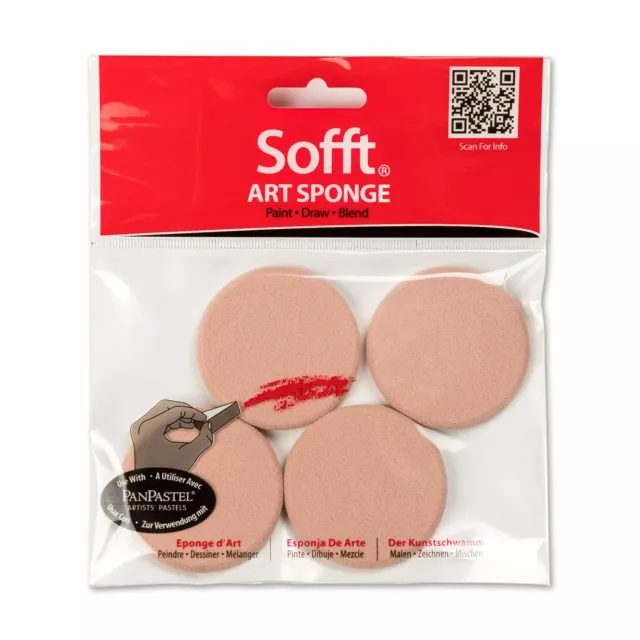 Sofft Tool 61042 Round Sponges Pack Of 4 For Panpastel Artist Painting Pastels