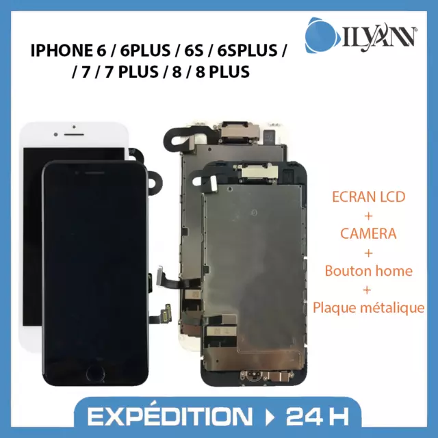 Ecran complet PREMIUM IPhone 6 6S 7 8 PLUS X XR + Caméra + Bouton home + OUTILS