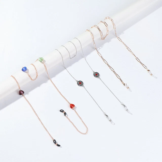 de vidrio accesorios para ropa de ojos collar de vidrio cejas cordón