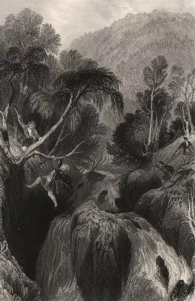 Altsay Burn, Inverness-Shire. Rogie Falls? Scotland. ALLOM c1840 old print