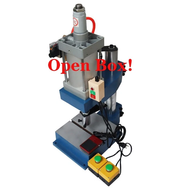 Open Box! 110V 800kg 1763lbs Pneumatic Punch Press Machine 4.9*3.9-1.9" US Stock