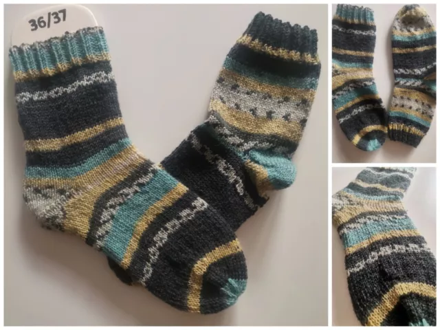 Handgestrickte Socken gr 36/37 4 fädig