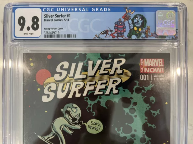 Silver Surfer #1 CGC 9.8 Skottie Young Variant 5/14 2014 Marvel Custom Label