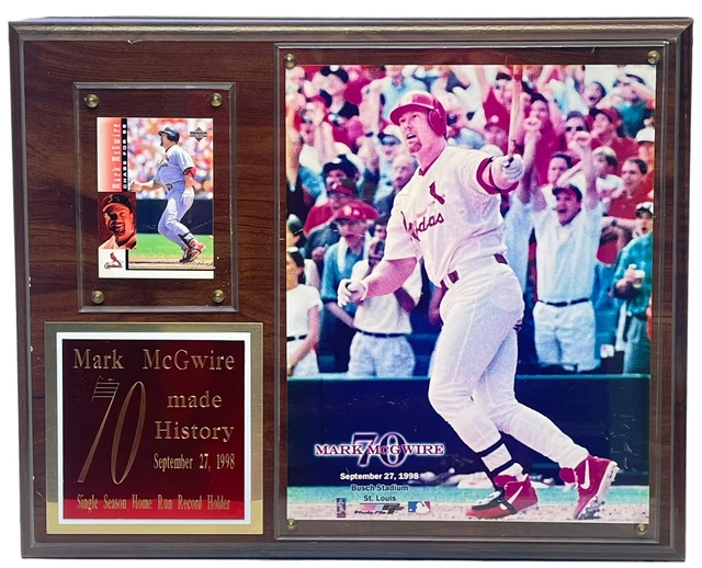 MARK MCGWIRE SINGLE Season Home Run Record 70 Plaque St Louis Cardinals