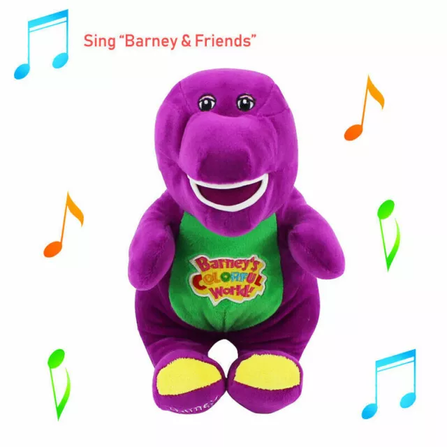 Barney The Dinosaur Can Sing I LOVE YOU Song Plush Toys Stuffed Doll Xmas Gift