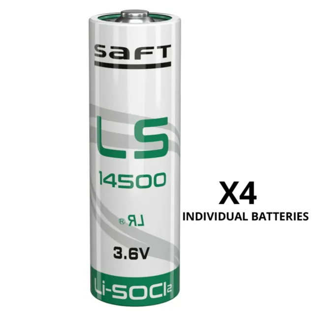 LS14500 Batteries - Saft LS14500 Li-SOCI2 3.6V AA Batteries x 4