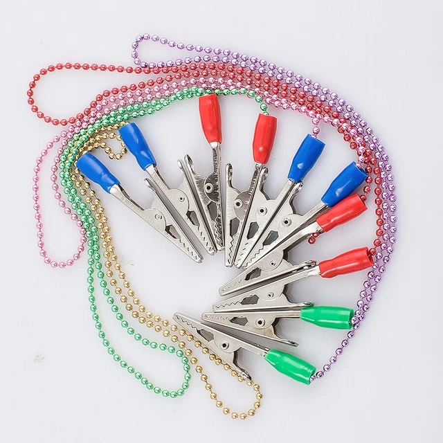 25Pcs/Set Portable Dentist Dental Bib Clip Napkin Holder Flexible Ball Chain