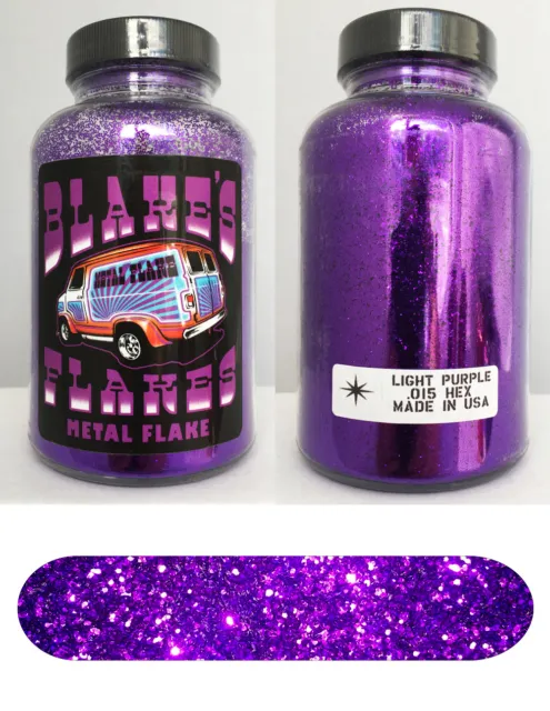 Blakes Metal Flake .015 Bright Light Purple Hot Rod custom automotive 5oz jar