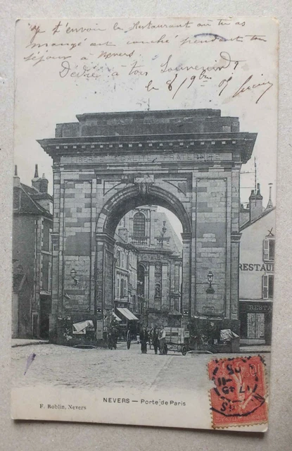 Cpa - Nevers - La Porte De Paris