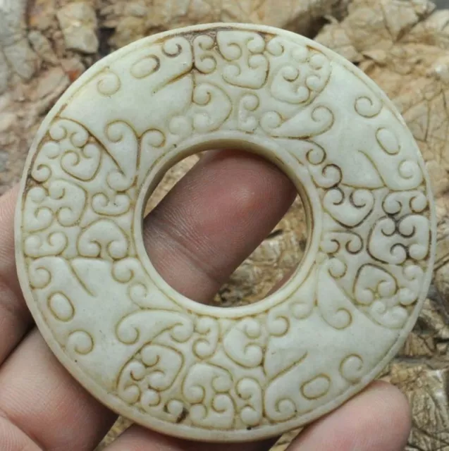 Chinese old natural jade hand-carved statue Pendants~amulet