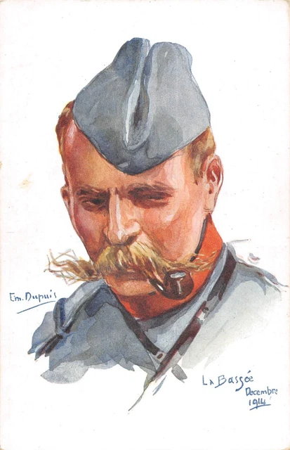 CPA GUERRE / ILLUSTRATEUR E.m.DUPUIS NOS POILUS LA BASSEE