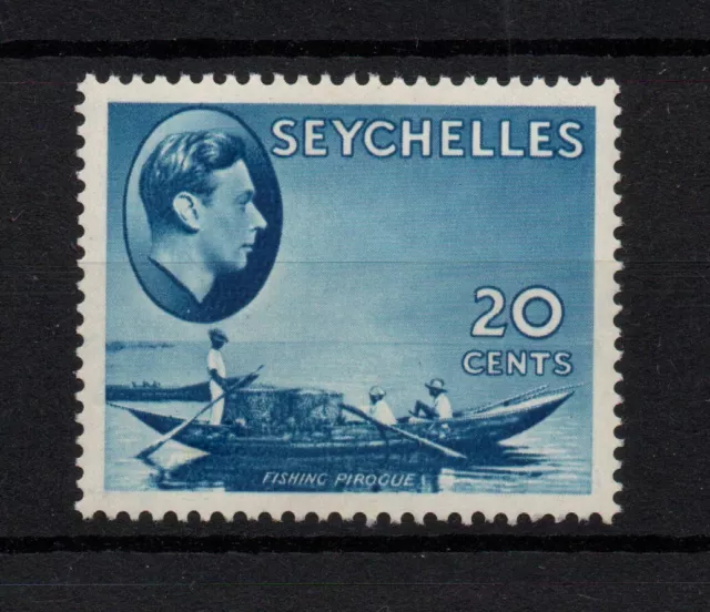 Seychelles KGVI 20c blue Chalk Paper mint MH SG140 WS33864