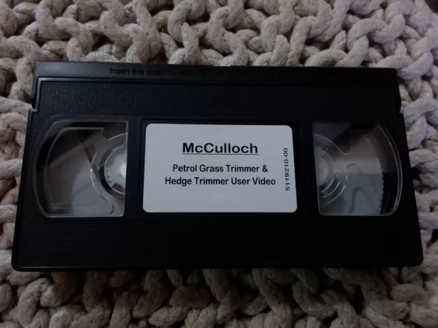 McCULLOCH PETROL GRASS & HEDGE TRIMMER 90s Instructional VHS Video Cassette Tape