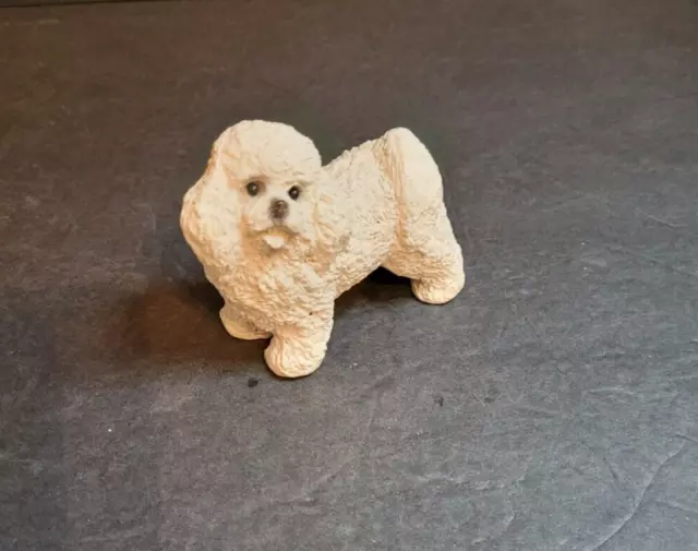 Stone Critter Bichon Frise Vintage 1987 SC238 Figurine (AE-27-M-2)