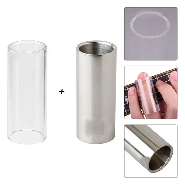 Kit De 8 Slides (curseurs) Pour Guitare En Verre - Longueurs Variées (28mm à 70mm) - Pour Guitare électrique Et Acoustique