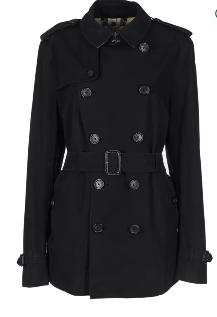 Burberry Trench Coat , Sandringham / Slime Fit , Women. Size UK 6 / Black