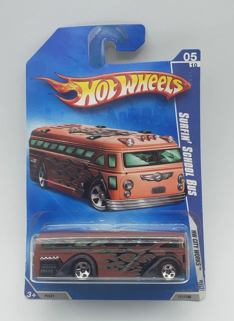 Hot Wheels Surfin' School Bus Red Lines 1:64 Die-Cast Car #96 - Classic Redline Series Collectible