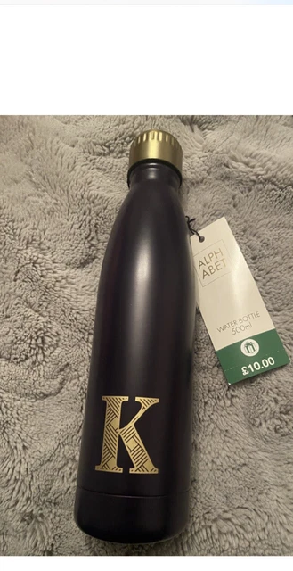 Botella de agua rosa inicial k de botas regalo regalo regalo personalizado nuevo