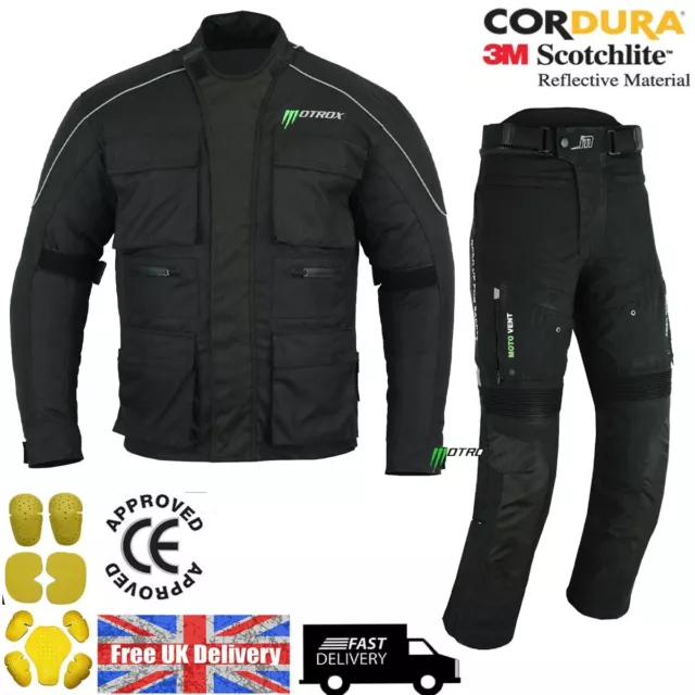Motorcycle Textile Jacket Trouser 100% Waterproof Motorbike CE Armour Biker Suit