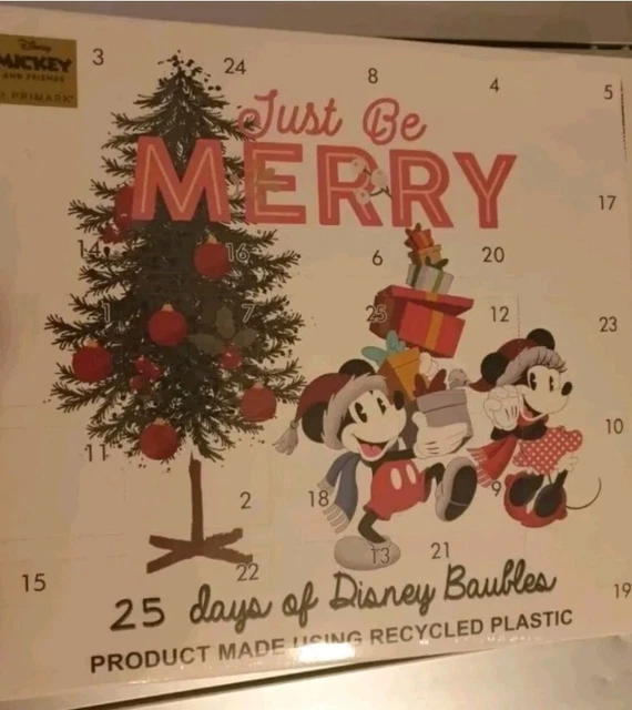 PRIMARK DISNEY Mickey Mouse baubles advent calendar 2022 .New unopened