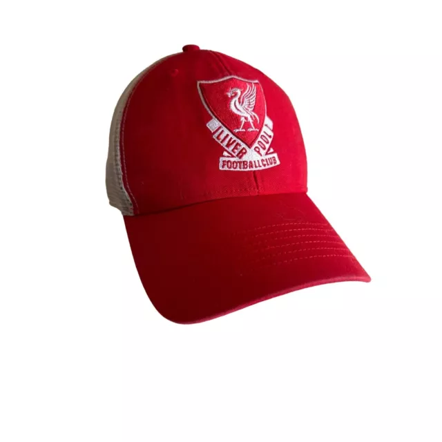 Red Liverpool Football Club Soccer Mesh Back Hat Cap Adjustable