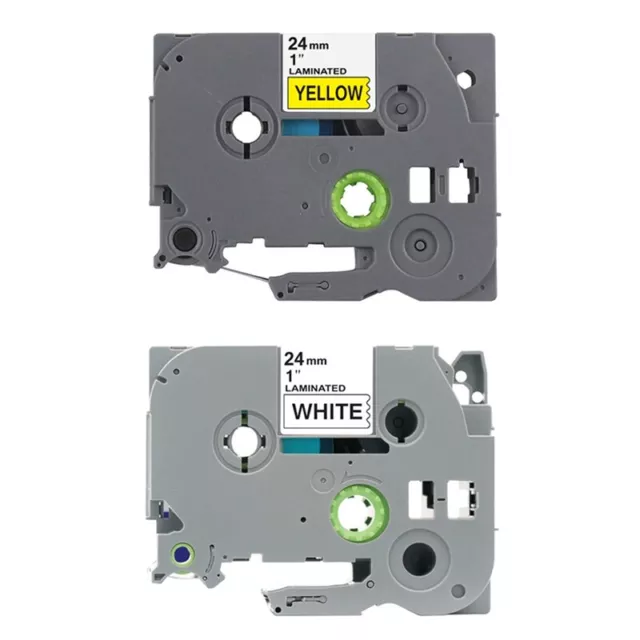 2PCS 24mm TZC Label Tape pour  PT-E100 PT-E100B PT-E200 PT-D200 PT-D210 D5D4