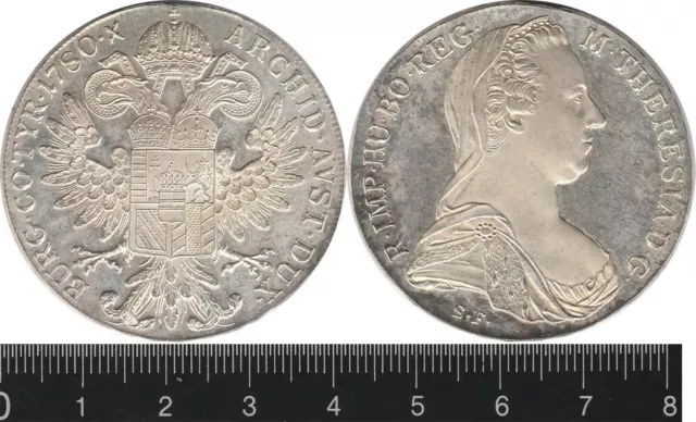 Austria: 1780 1 Thaler Maria Theresia silver