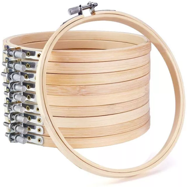 Bamboo Handmade Round Loop Sewing Tools Cross Stitch Frame Embroidery Hoop