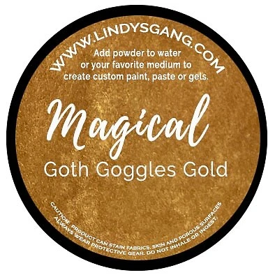 Paquete de 3 gafas individuales jargoth de Lindy's estampilla pandilla Magicals doradas -MAG FRAS-10
